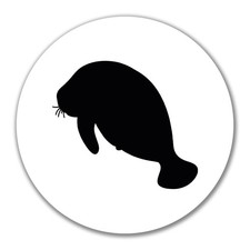 Aufkleber Seekuh Silhouette