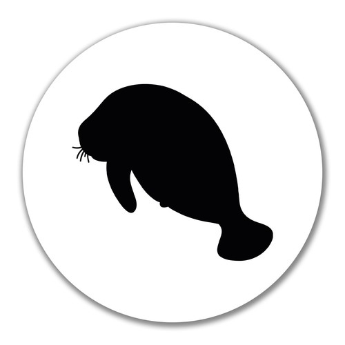 Aufkleber seekuh silhouette - seekuh,