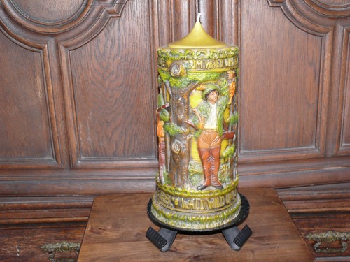 Große vintage relief kerze - große,