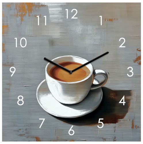 Wanduhr metall 20x20cm kaffee - wanduhr,