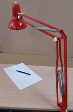 70er Architektenlampe Rot