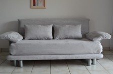 Ligne Roset Multy 3 Schlafsofa in Microfaser hell grau / Ice  - TOP !