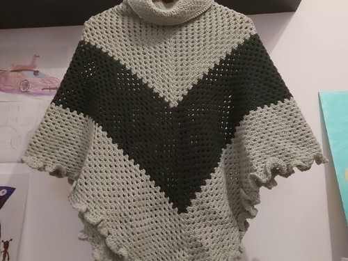 Damen poncho rollkragen - damen,