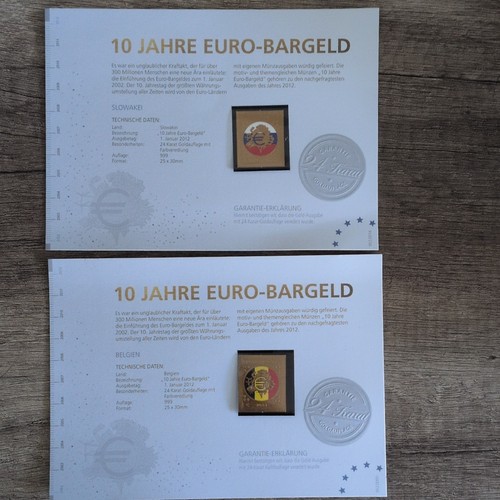 Jahre euro bargeld set - 10, euro-bargeld