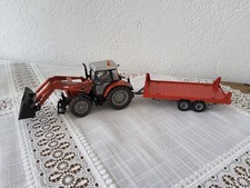 Siku Fendt Traktor Massey Ferguson 5455 mit Anhänger und Frontlader 