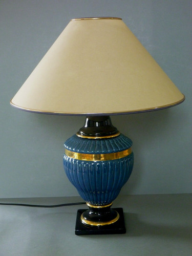 Blau schwarze urne tischlampe - schwarze,