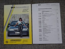 Opel Kadett E SFJ Tuning Prospekt + Preise Brochure selten rare Deutsch