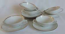 Manufaktur Händel Bavaria 6x Teetasse/Suppentasse mit Untertasse Goldrand creme