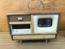 antiker Fernseher Fernsehschrank Radio ca. 50er J. DDR Puppenstube Puppenhaus