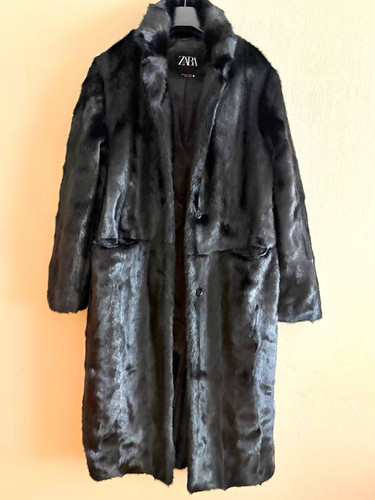 Zara damen mantel kunstpelz - zara,