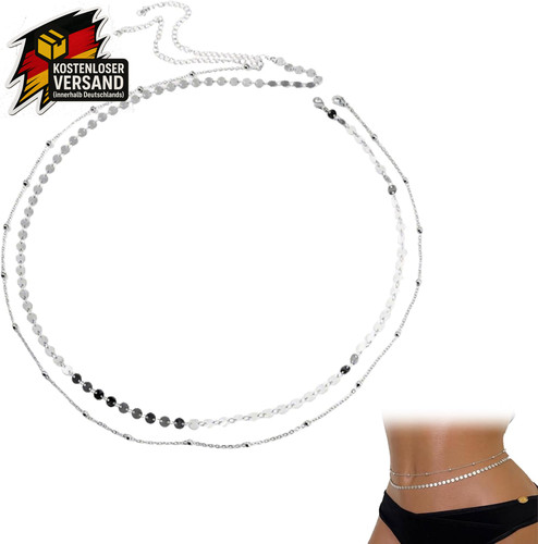 Damen bauchkette verstellbar - bauchkette,