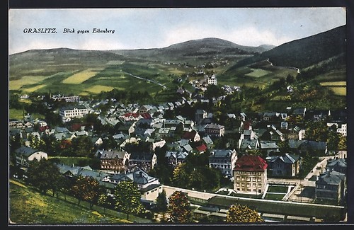 Ansichtskarte graslitz - ansichtskarte,