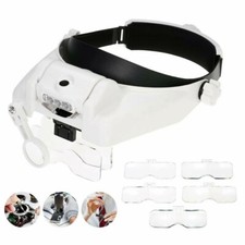 3 LED Brillenlupe Lupenbrille
