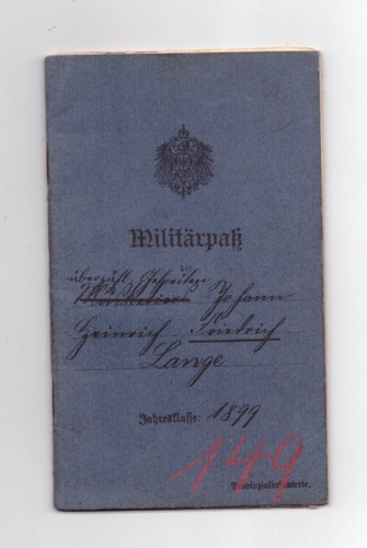 Militärpass landwehr inf - landwehr,