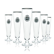 6x Warsteiner Bier Glas 0,4l