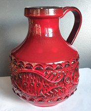 Keramik Vase Krug rot ALVINO