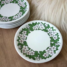 1 Kuchenteller Arzberg Hellas Kirschblüte Blumenmuster weiß grün d 19,5 cm TOP