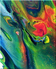 Pouring Art Acryl Bild Fluid