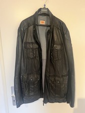Boss Orange Lederjacke Schwarz