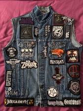 Heavy Metal Levi’s  Jeansweste Kutte mit Patches Gr. M