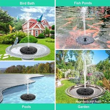 Mini Solar Wasser Brunnen Teich Garten Wasserfall Vogelbad Dekoration Außen
