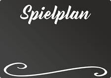 Spielplan Tafel - waagerecht -