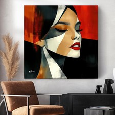 Leinwand Bild Frau Gesicht Pop