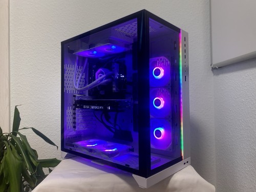 White titan gaming pc - titan, rgb
