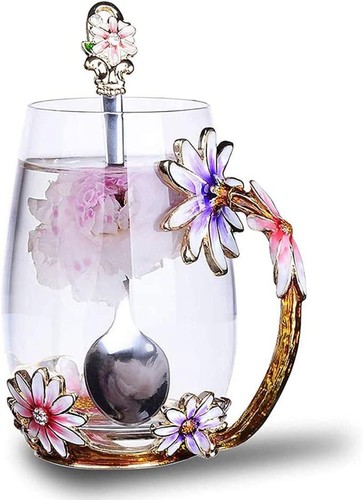 Enamel glas kaffeetassen - glas,
