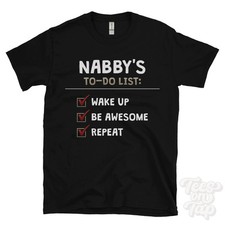T-Shirt NABBY'S TO DO LISTE WAKE UP BE AWESOME REPEAT lustig Name Geschenkidee