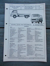 Rheinstahl Hanomag F20 Kasten + Pritsche Diesel VDA Typenblatt 13 240b   6/67