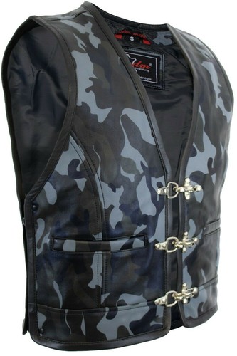 Herren camouflage lederkutte - herren,