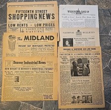 USA Alte Zeitungen, 1940er , 6 Stück
