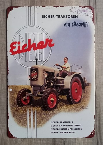 Werbe blechschild eicher - blechschild,