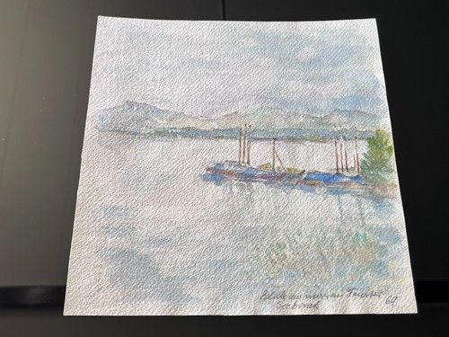 Altes aquarell von 1969 - 1969, see