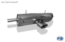 Fox Sportauspuff mittig Porsche Boxster Typ 986 2.5 135x80 flachoval