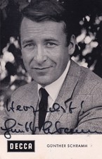 TOP :  Original  Autogramm   GÜNTHER  SCHRAMM  -  60er Jahre