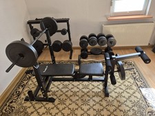 Hantelbank ,Z- Stange, Kurzhanteln, Langhantel , 2 Lagerständer