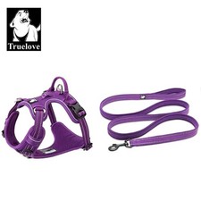TRUELOVE Set Reflektierendes No-Pull Hundegeschirr + Leine, Gepolstert