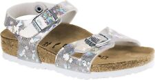 Birkenstock Rio Kids Hologram Silver Kinder Sommer Riemchensandalen Weite Schmal