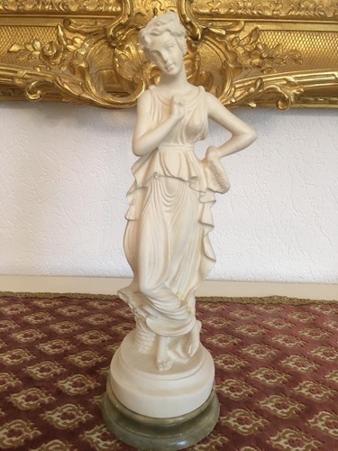 Alabaster skulptur dame - alabaster,