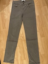 Oliv-beige-graue Jeans von