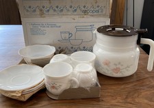 Arcopal Kaffeeset für 4 Personen "Pois de Senteur" (unbenutzt)