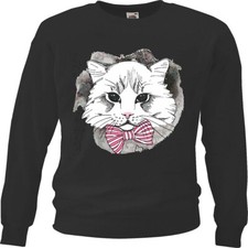 Sweatshirt WEIßE KATZE MIT