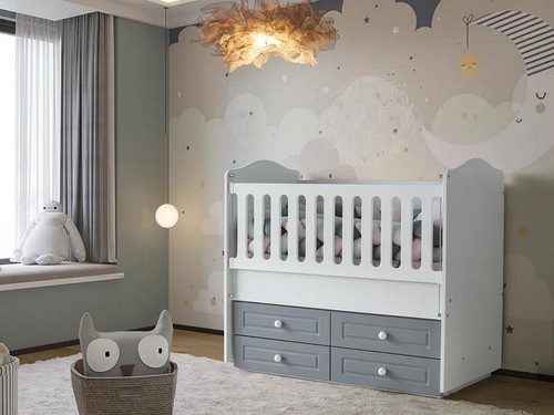 Babybett stilvoll graue - stilvoll,
