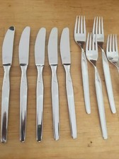 OKA Edelstahl Besteck 5 Messer 4 Gabeln selten noch zu finden