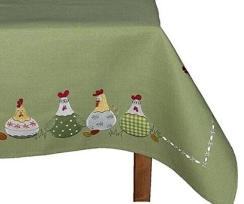 Tischdecke grün ostern - tischdecke,