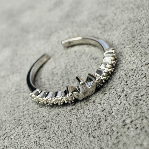Ring versilbert krone - versilbert,