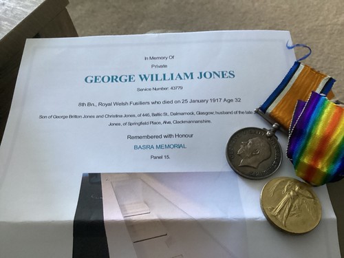 Ww1 medaillenpaar kia jones - ww1,