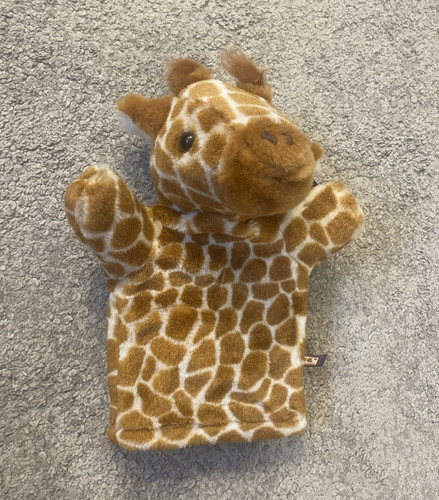Giraffe handpuppe aus plüsch - handpuppe,